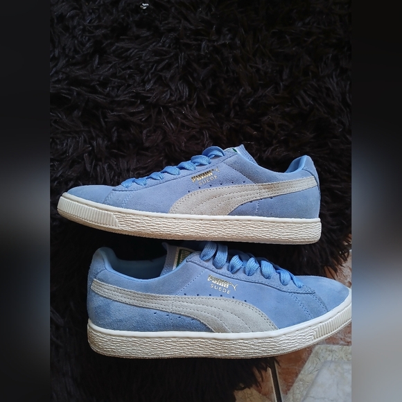 Puma Sky Blue Suede Sneakers - Picture 7 of 7